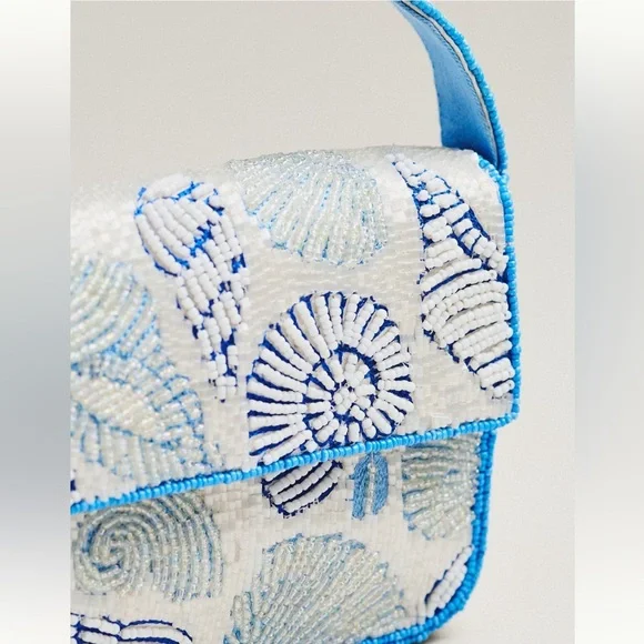 Anthropologie Beaded Shell Bag NWT - Picture 3 of 3